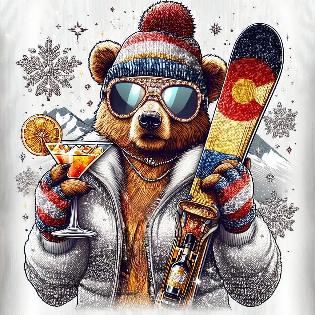 Après-Ski Luxe Bear Graphic Sweatshirt