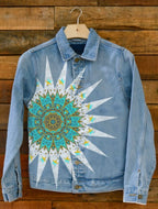 Portrait Stencil Denim Jacket