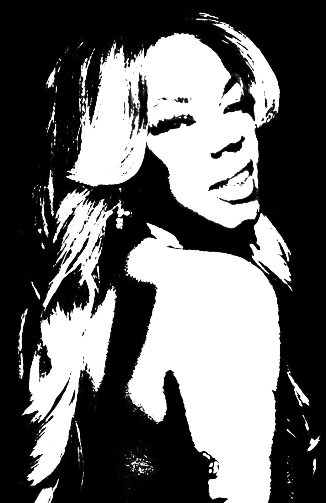 Portrait Stencil Denim Jacket