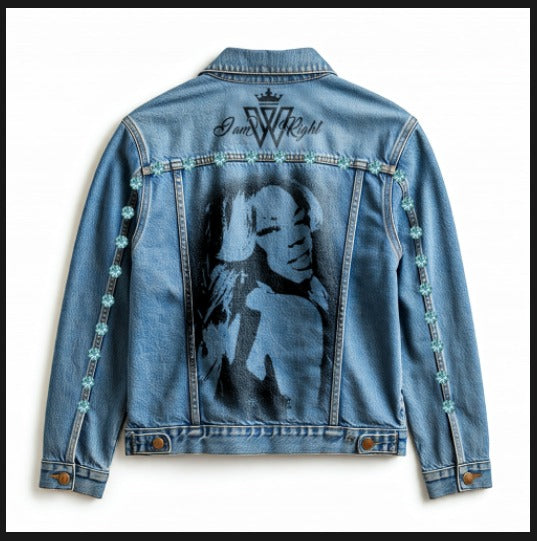 Portrait Stencil Denim Jacket